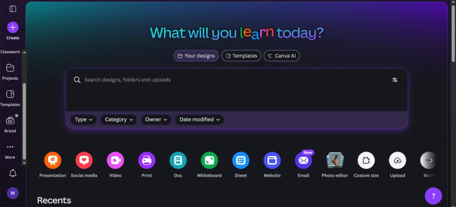 A screenshot of the web application Canva to show its various functions and capabilities in the photo editing department.