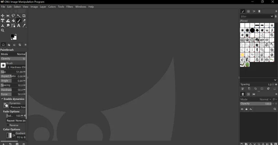 A screenshot of the application GIMP (GNU Image Manipulation Program) showing its various functions and capabilities as a photo editing software.